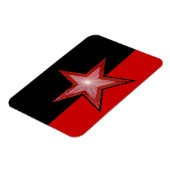 Magnet Flexible Aimant flexible Red Star noir rouge (Côté Gauche)