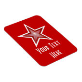 Magnet Flexible Aimant flexible Red Star 'Text' vertical rouge (Côté Droit)