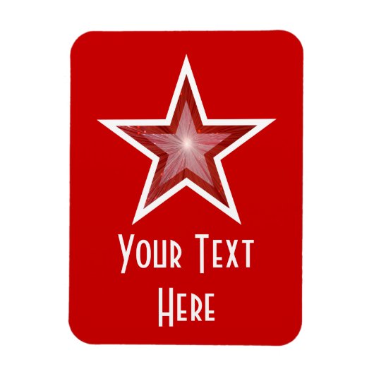 Magnet Flexible Aimant flexible Red Star 'Text' vertical rouge (Vertical)