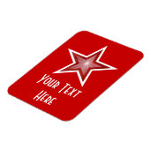 Magnet Flexible Aimant flexible Red Star 'Text' vertical rouge (Côté Gauche)