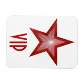 Magnet Flexible Aimant flexible Red Star 'VIP' blanc (Horizontal)