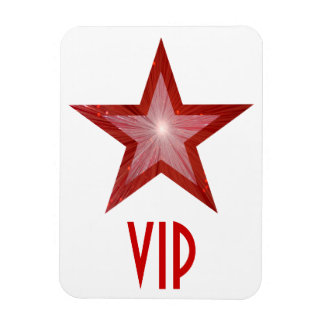 Magnet Flexible Aimant flexible Red Star 'VIP' blanc