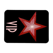 Magnet Flexible Aimant flexible Red Star 'VIP' noir (Horizontal)