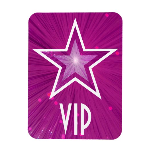 Magnet Flexible Aimant flexible rose Star 'VIP' (Vertical)