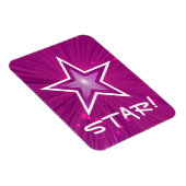 Magnet Flexible Aimant flexible "STAR" Rose Star (Côté Droit)