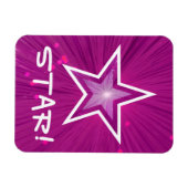 Magnet Flexible Aimant flexible "STAR" Rose Star (Horizontal)
