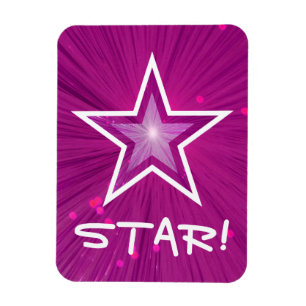 Magnet Flexible Aimant flexible "STAR" Rose Star