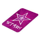Magnet Flexible Aimant flexible "STAR" Rose Star (Côté Gauche)