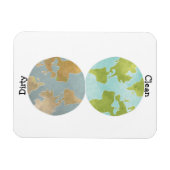 Magnet Flexible Aimant flexible Terre propre sale (Horizontal)