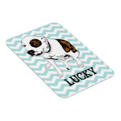 Magnet Flexible Aimant frigidaire Chevron Turquoise Pit Bull (Côté Droit)