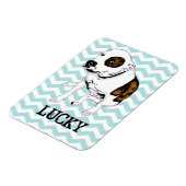 Magnet Flexible Aimant frigidaire Chevron Turquoise Pit Bull (Côté Gauche)