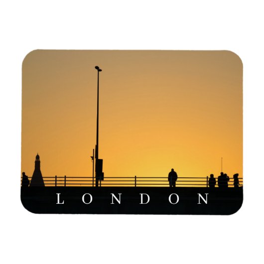 Magnet Flexible Aimant frigidaire du London Waterloo Bridge (Horizontal)