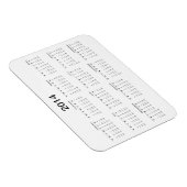 Magnet Flexible Aimant frigo 2014 Calendrier (Côté Droit)