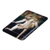 Magnet Flexible Aimant frigo avec singe et Slogan (Côté Gauche)