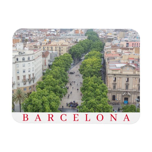 Magnet Flexible Aimant frigo Barcelona La Rambla (Horizontal)