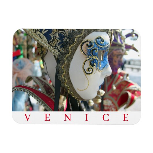 Magnet Flexible Aimant frigo masque Carnaval de Venise (Horizontal)