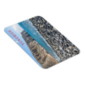 Magnet Flexible Aimant frigo plage de galets de Tenerife (Côté Droit)