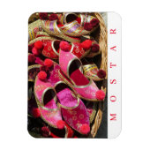 Magnet Flexible Aimant frigo traditionnel pantoufles rose Mostar (Vertical)
