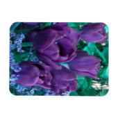 Magnet Flexible Aimant frigo Tulipes violettes foncées (Horizontal)