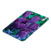 Magnet Flexible Aimant frigo Tulipes violettes foncées (Côté Gauche)