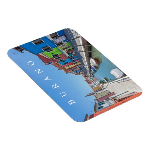 Magnet Flexible Aimant frigo vue canal de Venice Burano (Côté Droit)