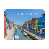 Magnet Flexible Aimant frigo vue canal de Venice Burano (Horizontal)