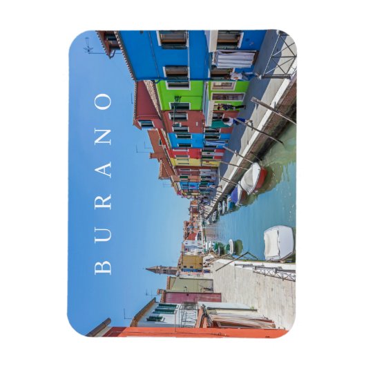 Magnet Flexible Aimant frigo vue canal de Venice Burano (Vertical)
