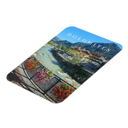 Magnet Flexible Aimant frigo vue Dolomites Pozza di Fassa (Côté Gauche)