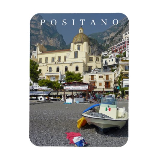 Magnet Flexible Aimant frigo vue église Positano (Vertical)
