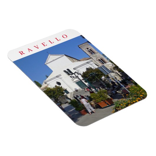 Magnet Flexible Aimant frigo vue église Ravello (Côté Droit)
