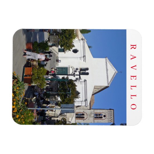 Magnet Flexible Aimant frigo vue église Ravello (Horizontal)
