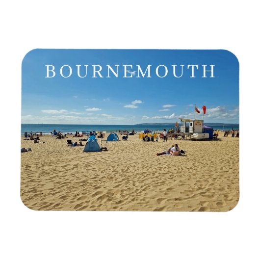 Magnet Flexible Aimant frigo vue plage de Bournemouth (Horizontal)