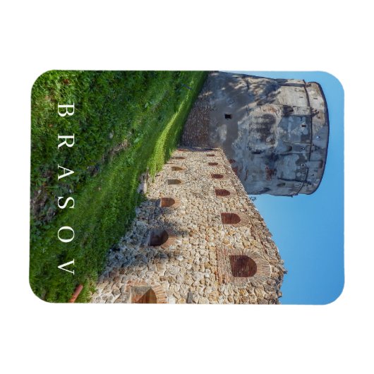 Magnet Flexible Aimant frigo vue tour de guet Brasov (Horizontal)