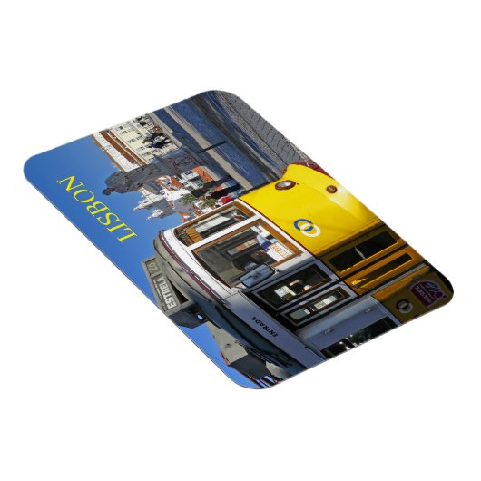 Magnet Flexible Aimant frigo vue tram Lisbonne (Côté Droit)