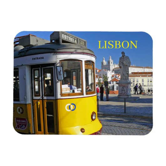 Magnet Flexible Aimant frigo vue tram Lisbonne (Horizontal)