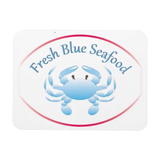 Magnet Flexible Aimant frigorifique au crabe bleu (Horizontal)