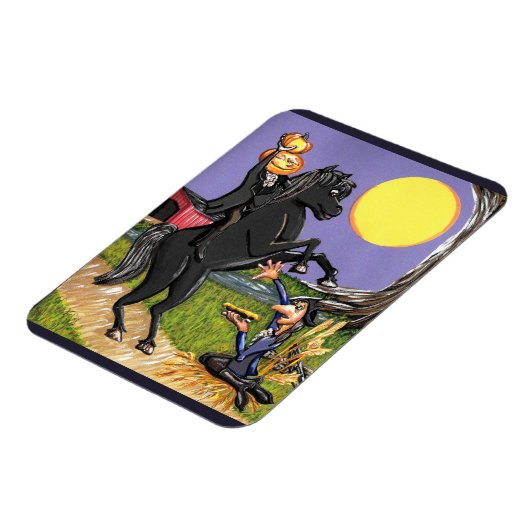 Magnet Flexible Aimant frigorifique Horseman Ichabod Crane sans tê (Côté Gauche)