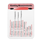 Magnet Flexible Aimant graphique de mesure de Cuisine pratique (Vertical)