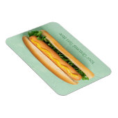 Magnet Flexible Aimant Hot Dog texte personnalisé (Côté Droit)