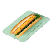 Magnet Flexible Aimant Hot Dog texte personnalisé (Côté Gauche)