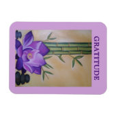 Magnet Flexible Aimant Inspirant à Fleur de Lotus Violet (Horizontal)