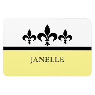 Magnet Flexible Aimant Jaune Fleur De Lis Flexi