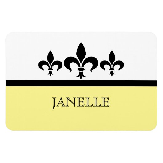 Magnet Flexible Aimant Jaune Fleur De Lis Flexi (Horizontal)