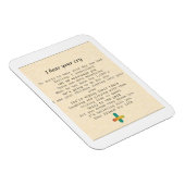 Magnet Flexible aimant -'J'entends ton cri" (Côté Droit)