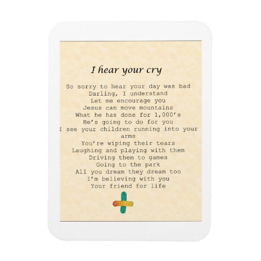 Magnet Flexible aimant -'J'entends ton cri" (Vertical)