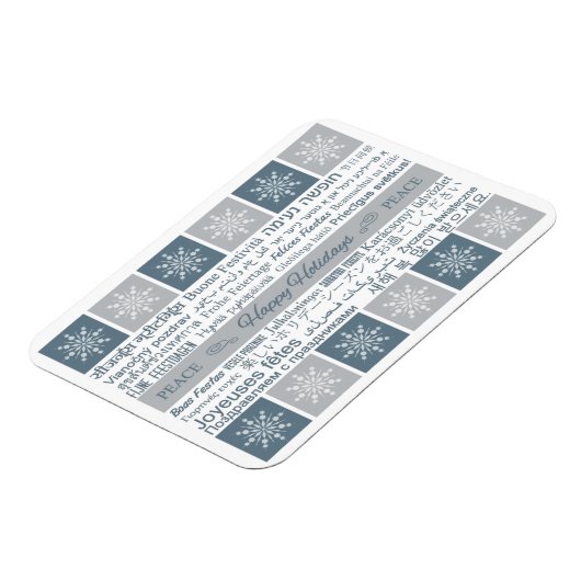 Magnet Flexible aimant Joyeux Vacances multilingue (Côté Gauche)