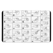 Magnet Flexible Aimant LANGUE DU SIGNE (Horizontal)