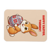Magnet Flexible Aimant Lapin de Pâques | Vinyle Brillant (Horizontal)