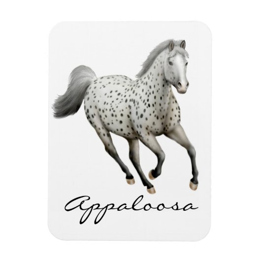 Magnet Flexible Aimant Leopard Appaloosa Cheval à galop (Vertical)