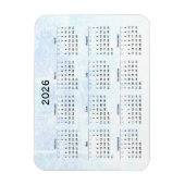 Magnet Flexible Aimant mensuel 2026 Calendrier Texturé (Vertical)